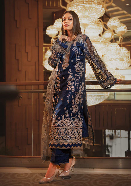 AIK Embroidered Chiffon Collection-100% Original Guaranteed