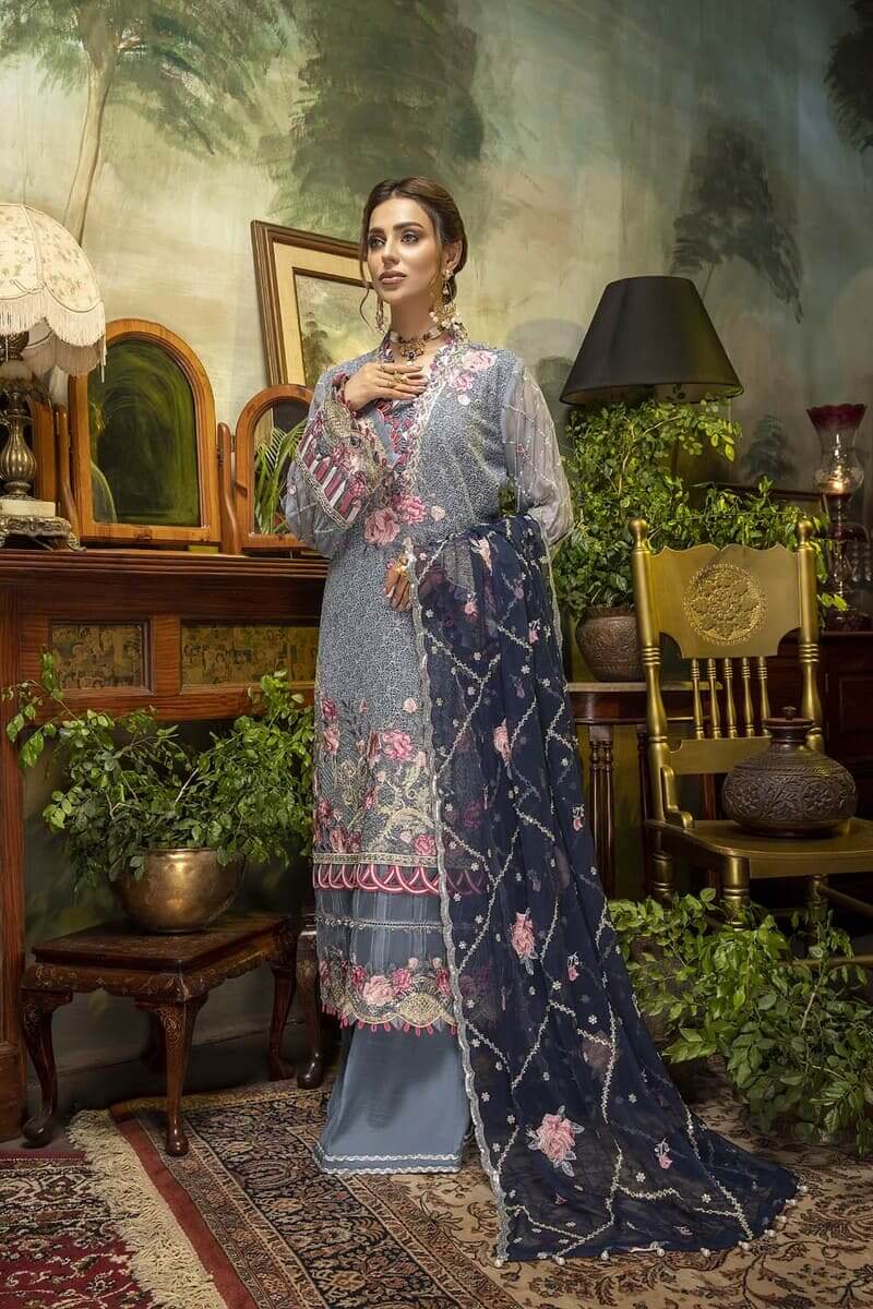 Adan Libas Guzarish Chikankari Luxury Chiffon Embroidered Collection -100% Original Guaranteed