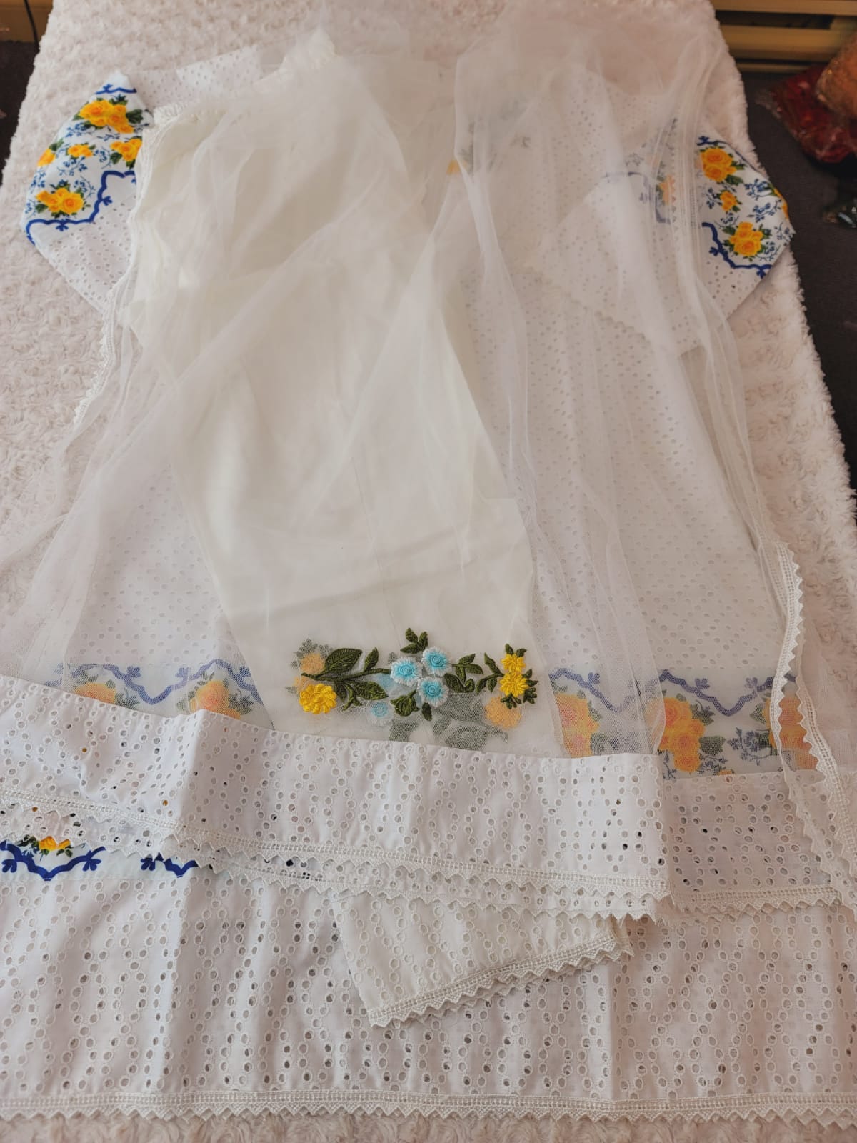 Pakistani Stitched Embroidery Lawn Suit Ready To Ship