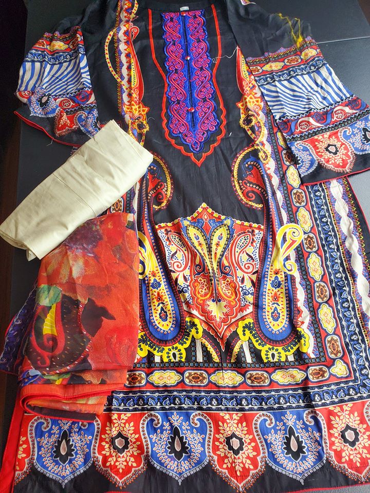 Pakistani Stitched Embroidery Lawn Suit Ready To Ship