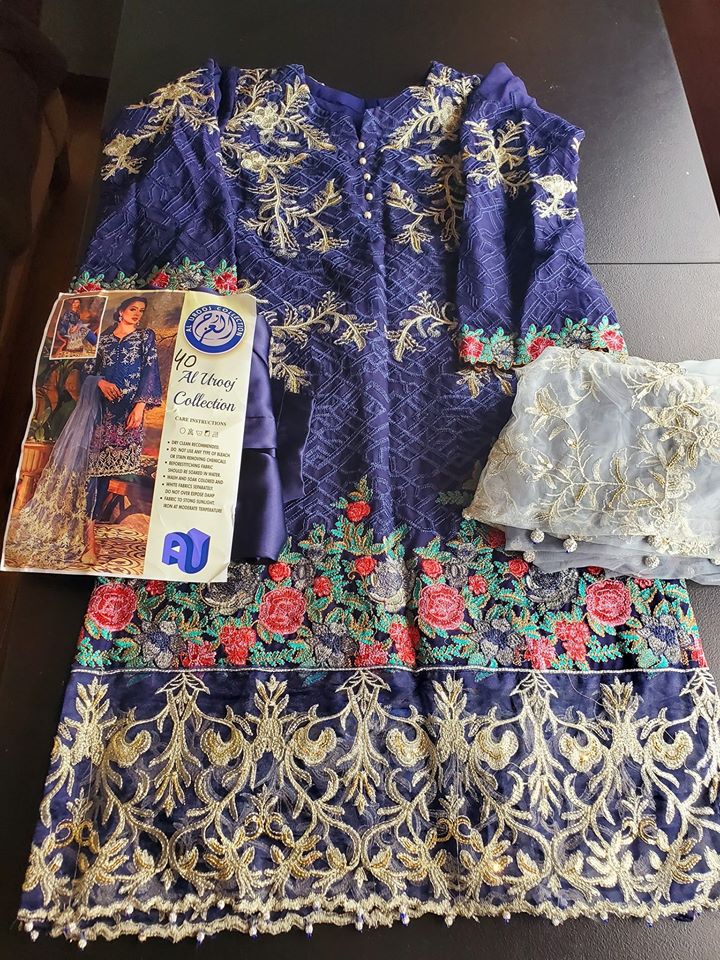 Pakistani Stitched Embroidery Party Wear Dresses Ready To Ship