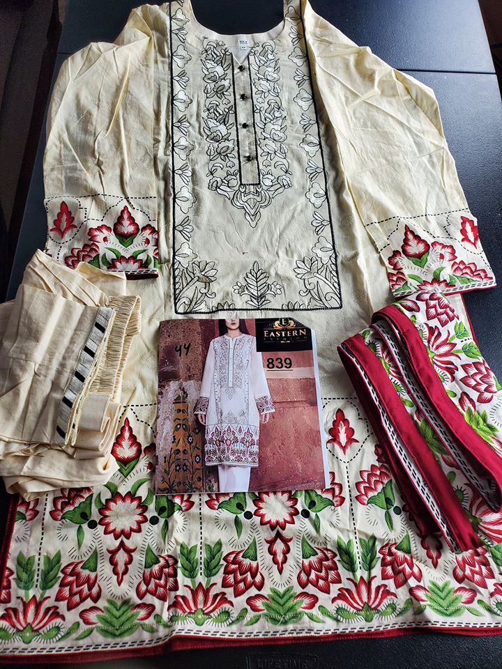 Pakistani Stitched Embroidery Lawn Suit Ready To Ship