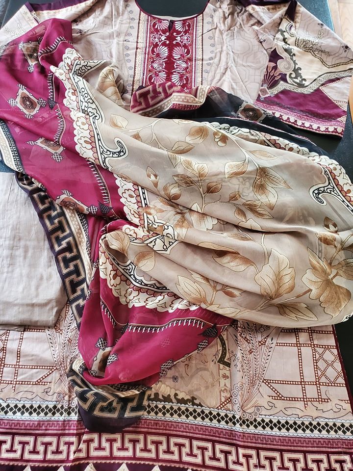 Pakistani Stitched Embroidery Lawn Suit Ready To Ship