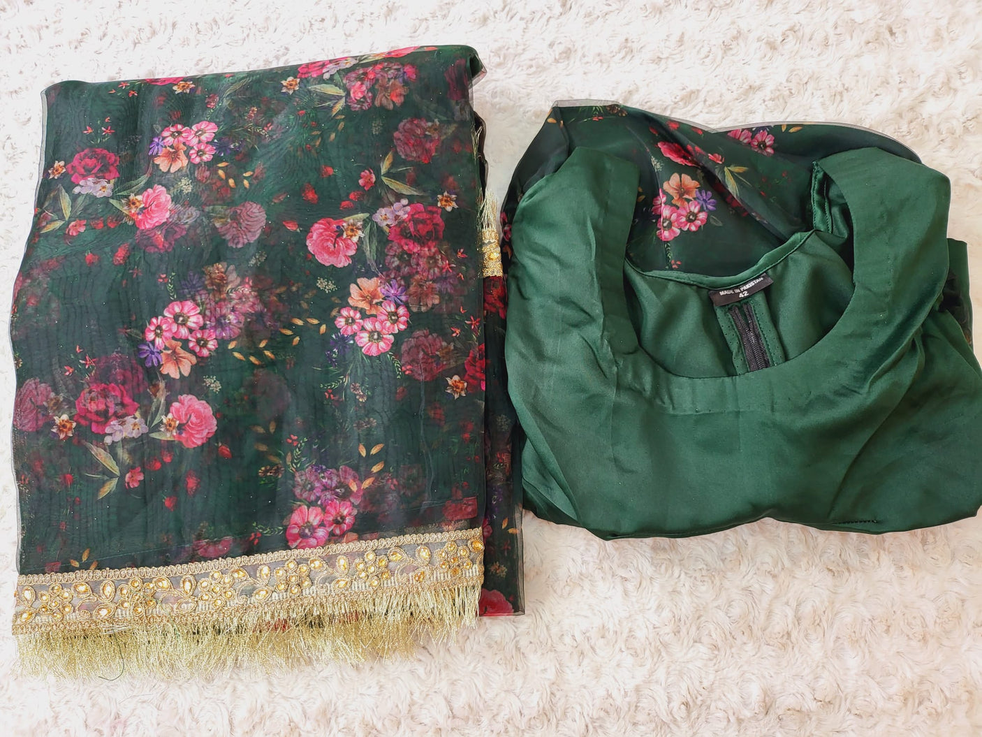 Pure Organza Saree with Stiched Blouse