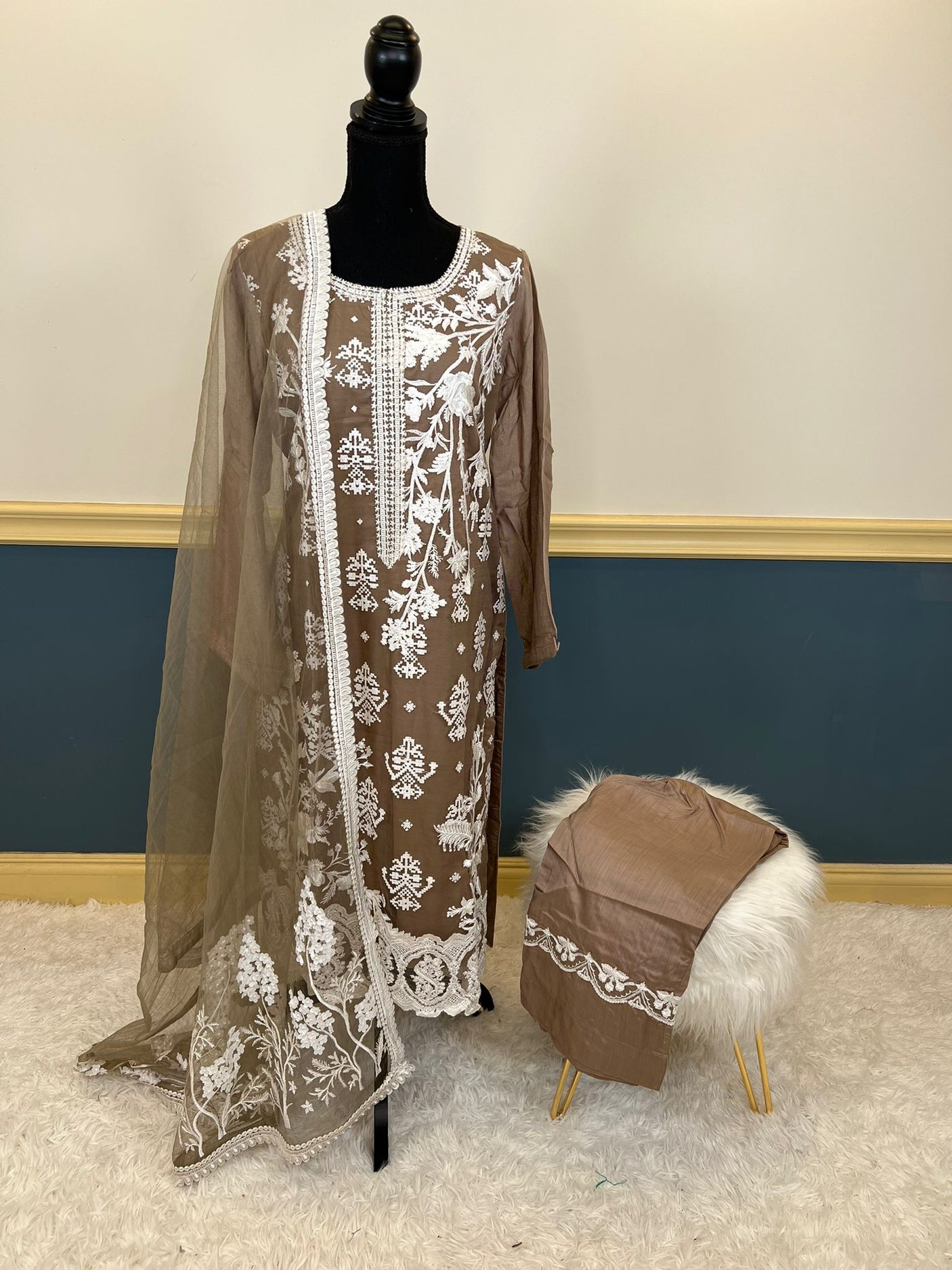 Pakistani Stitched Embroidery Party Wear Dresses Ready To Ship