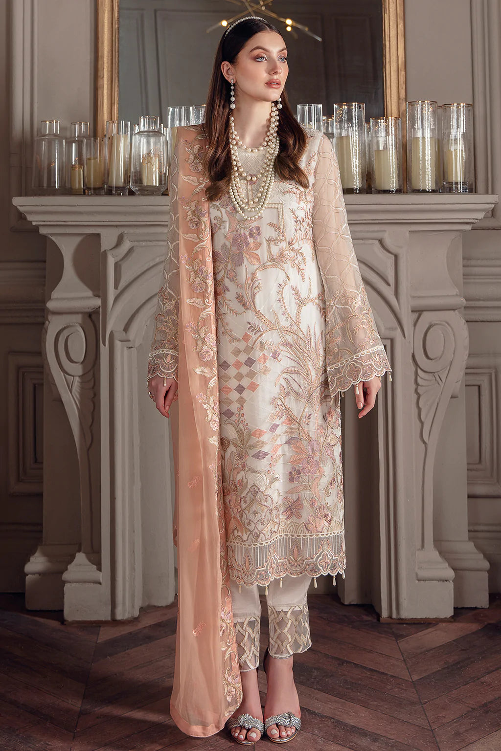 Chevron by Ramsha Luxury Chiffon Embroidered Collection