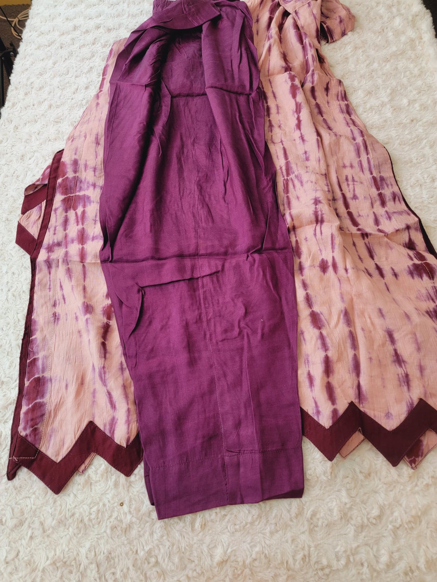 Pure silk tye dye designer salwer kamiz with pure chiffon dupatta