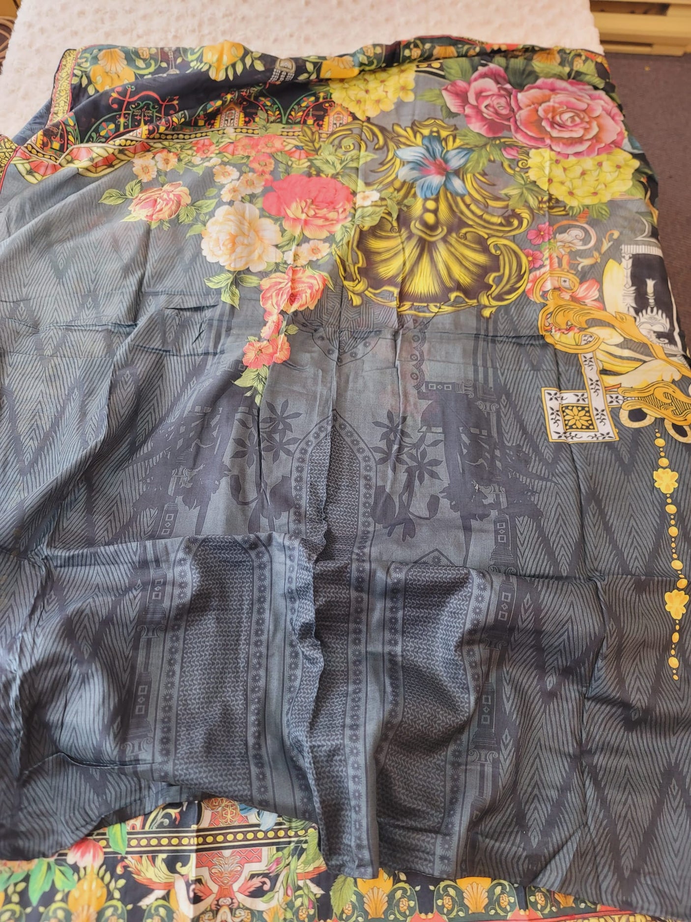 Pakistani Stitched lawn Embroidered Salwar kameez ready to ship