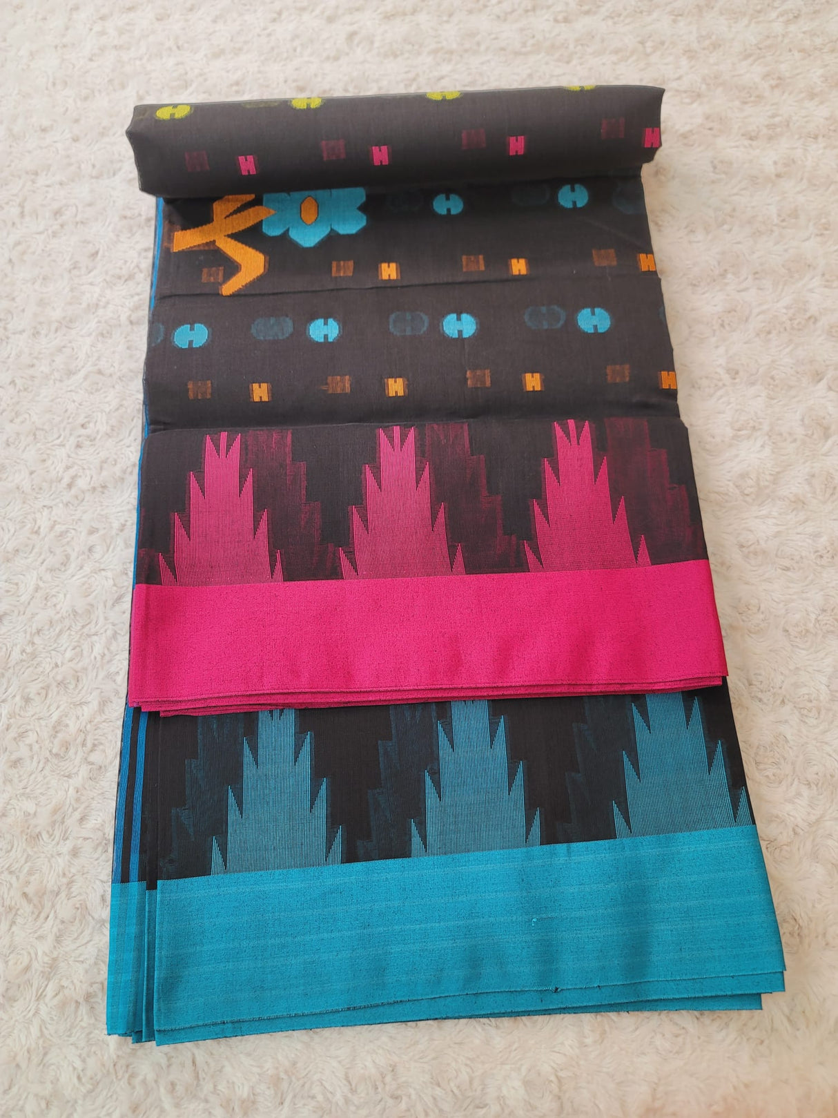 Half Silk Handloom Monipuri Saree