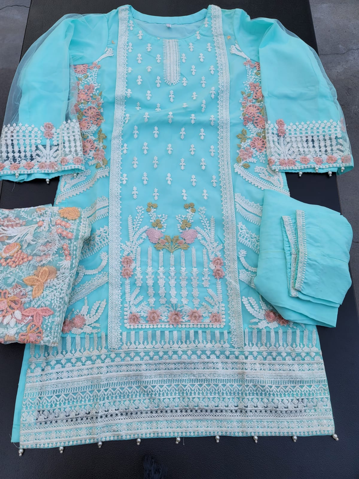 Pakistani Stitched Embroidery Party Wear Dresses Ready To Ship