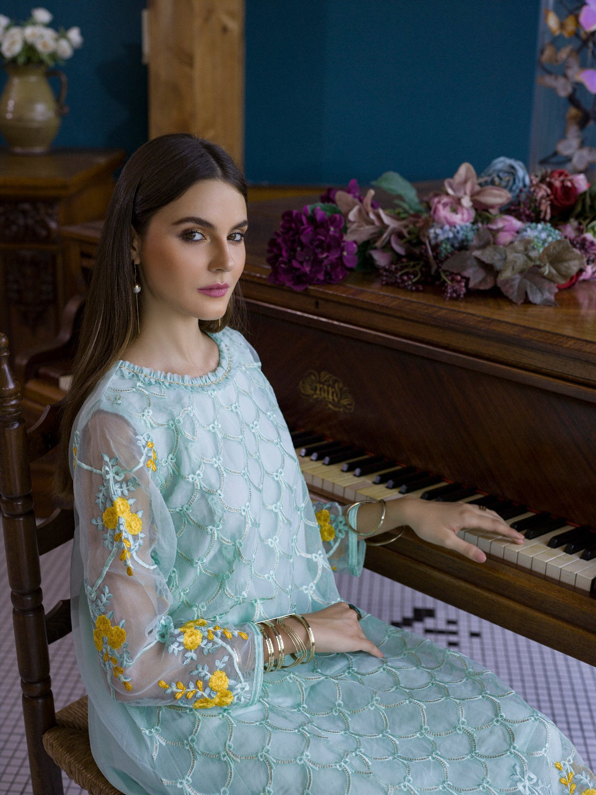 Azure Luxury Formals Kurti-100% Original Guaranteed