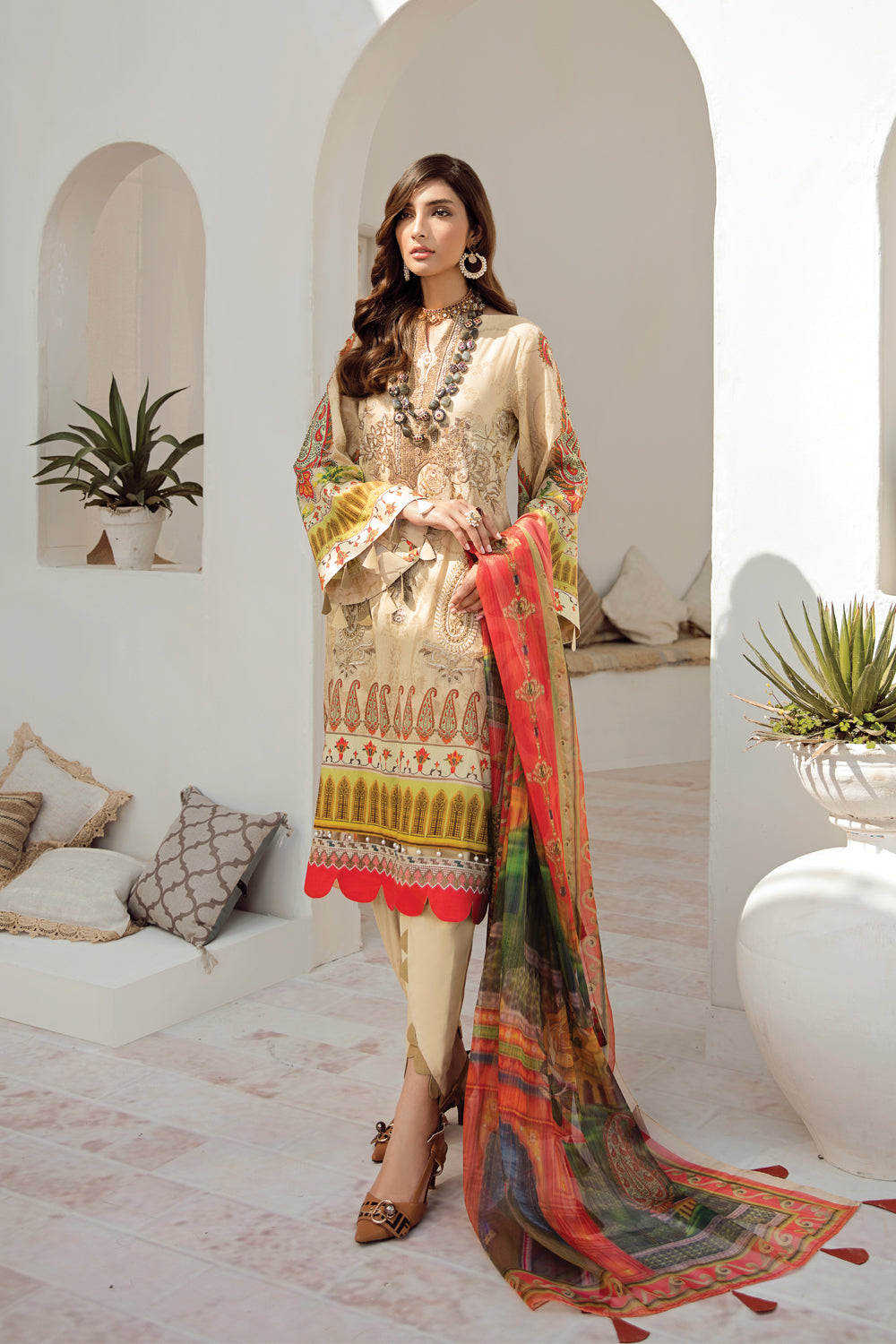 Azalea Embroidered Lawn Spring/Summer 2020-100% Original Guarantee