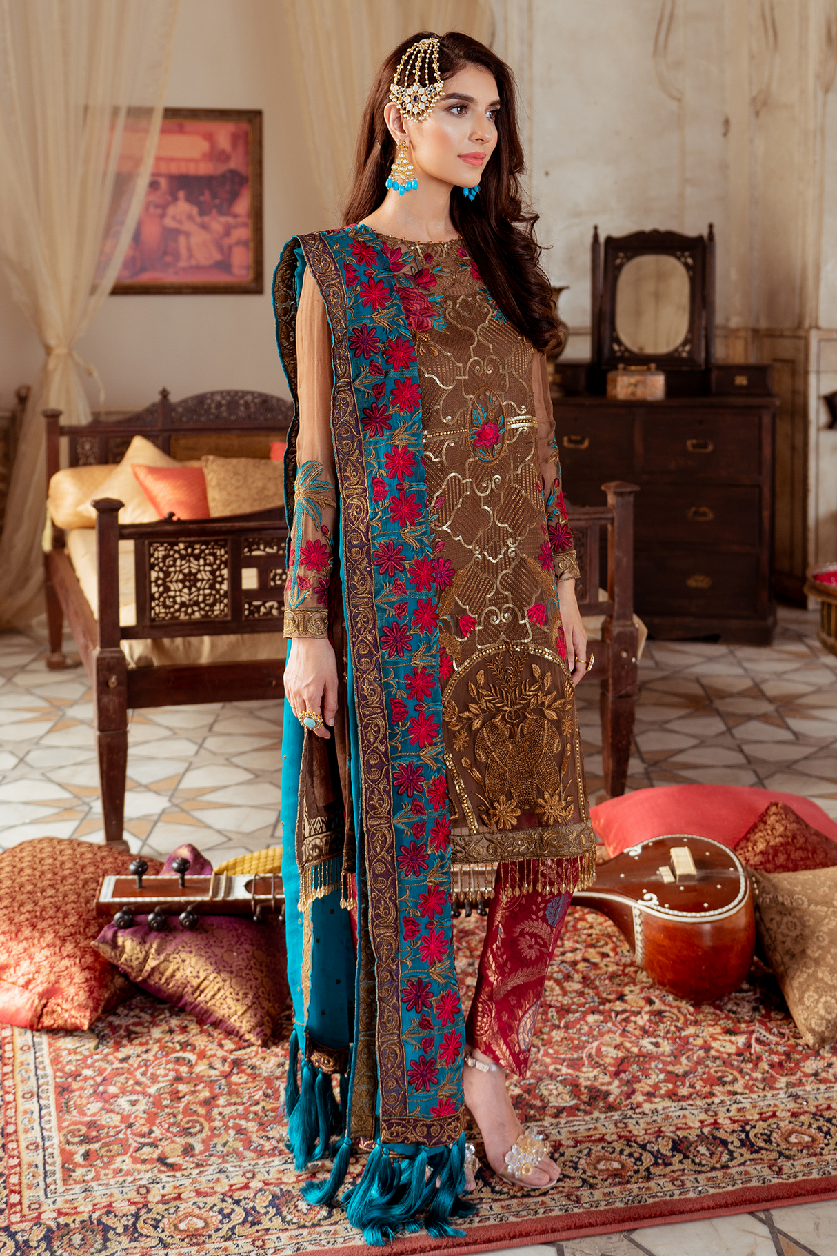 Majestic by Imrozia Embroidered Chiffon 19-100% Original Guaranteed