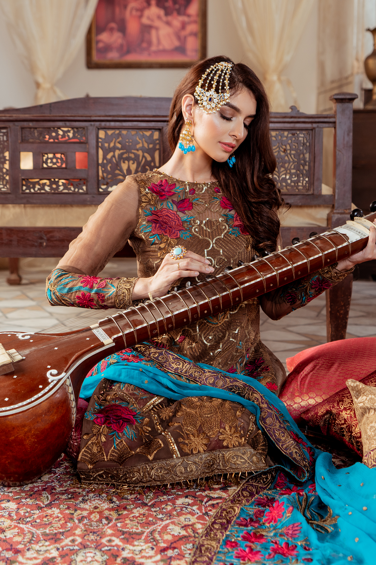 Majestic by Imrozia Embroidered Chiffon 19-100% Original Guaranteed