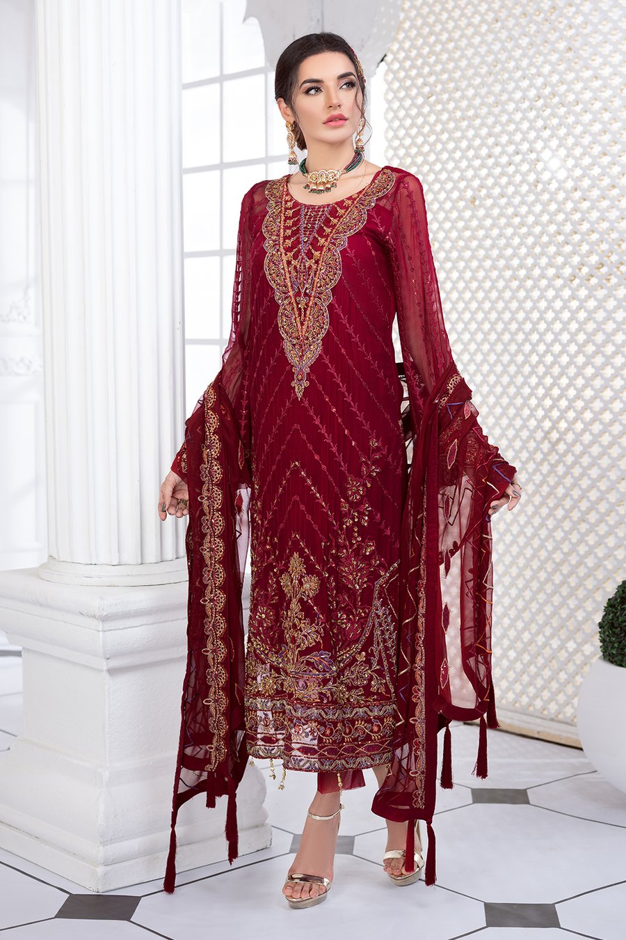 Meeral Luxury Chiffon Collection by Ashna 2021-100% Original Guaranteed