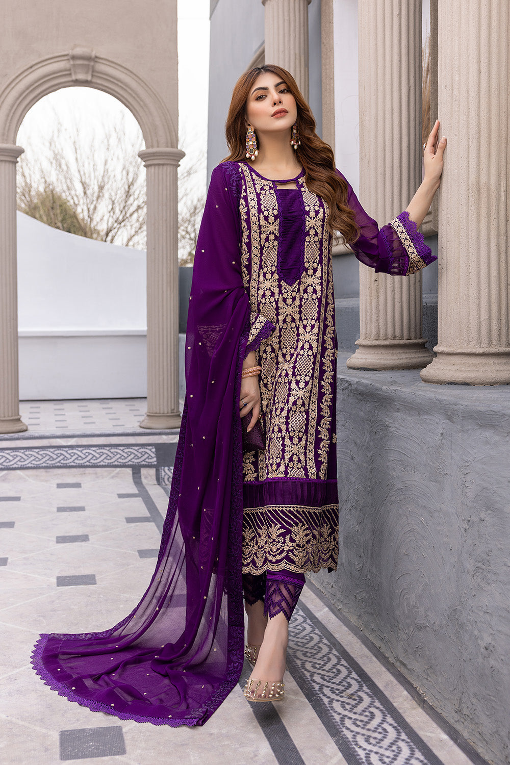 Azure Luxury Chiffon Eid Collection 100% Original