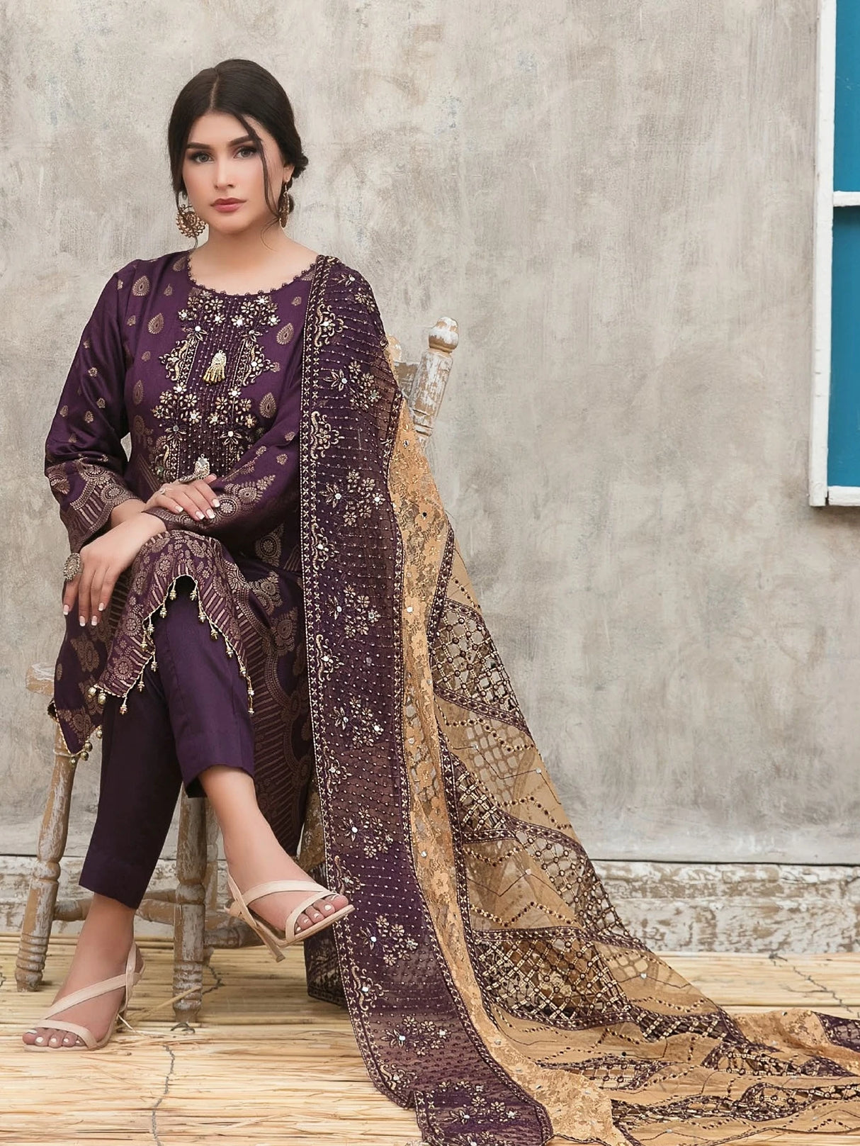 Dareechay Embroidered Banarsi Viscose By Tawakkal 100% Original
