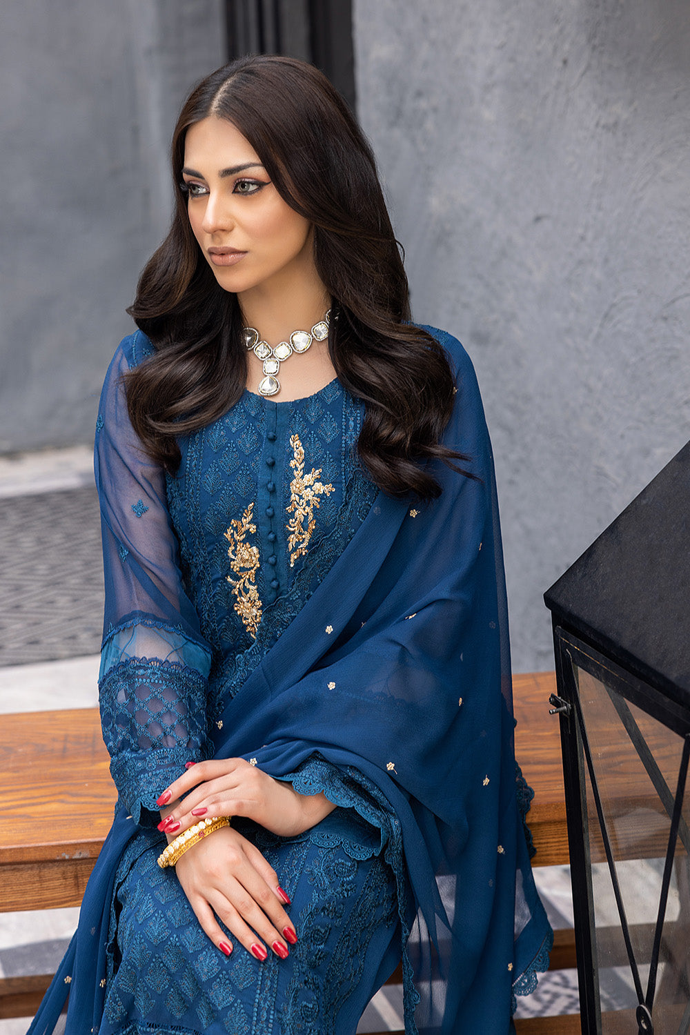 Azure Luxury Chiffon Eid Collection 100% Original