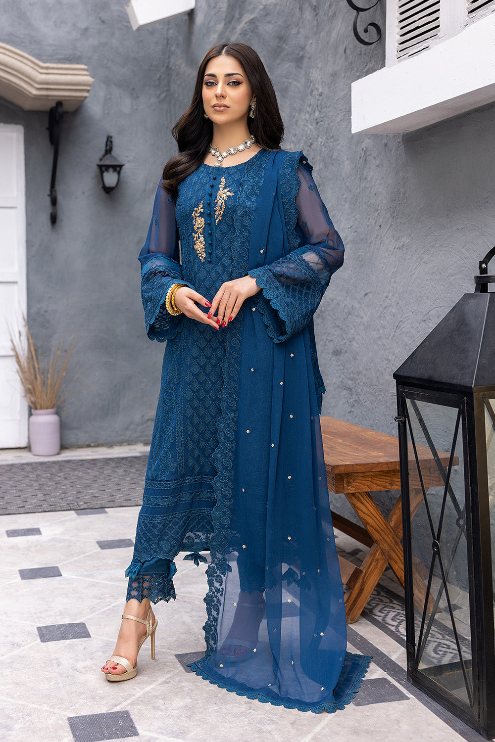 Azure Luxury Chiffon Eid Collection 100% Original