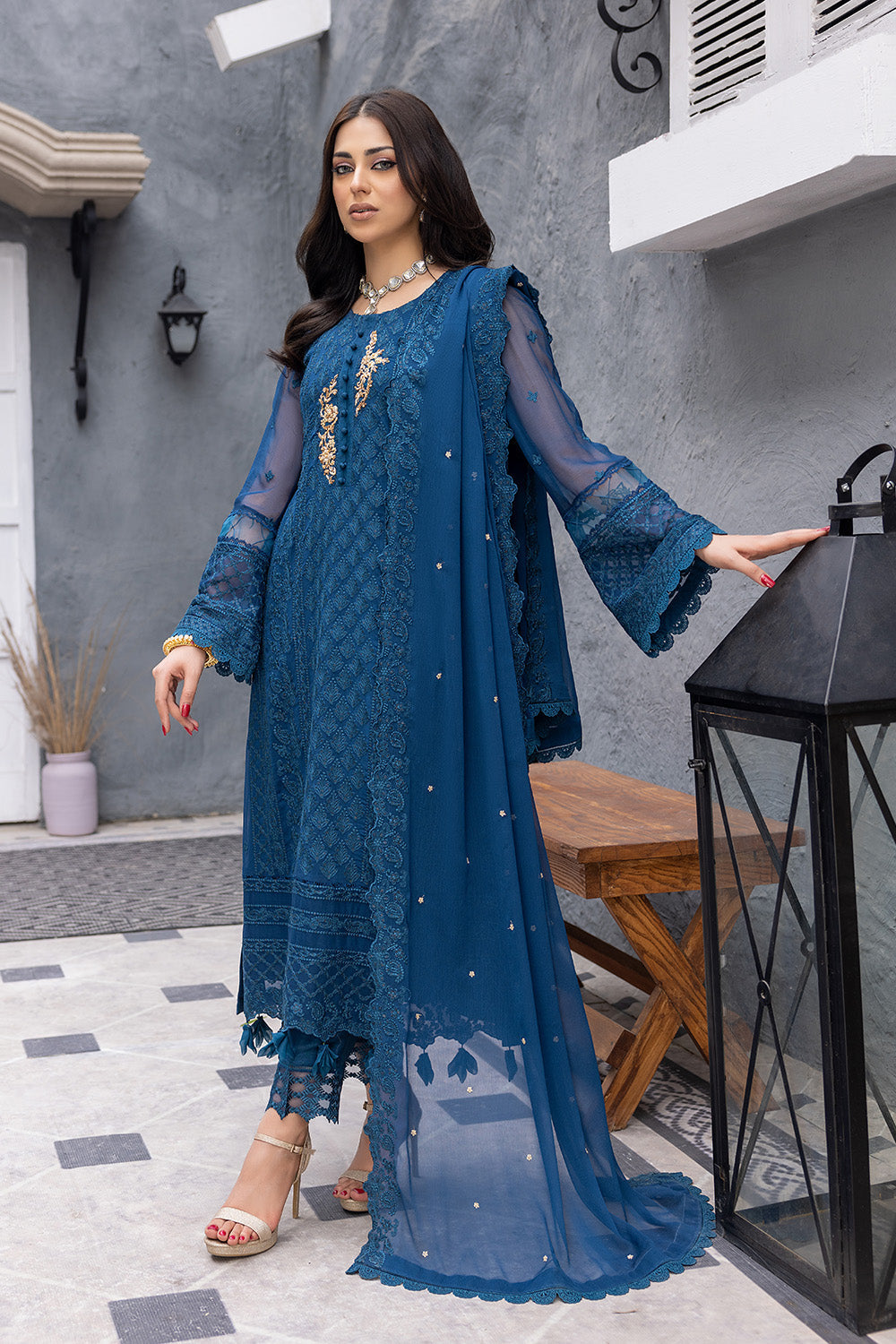 Azure Luxury Chiffon Eid Collection 100% Original