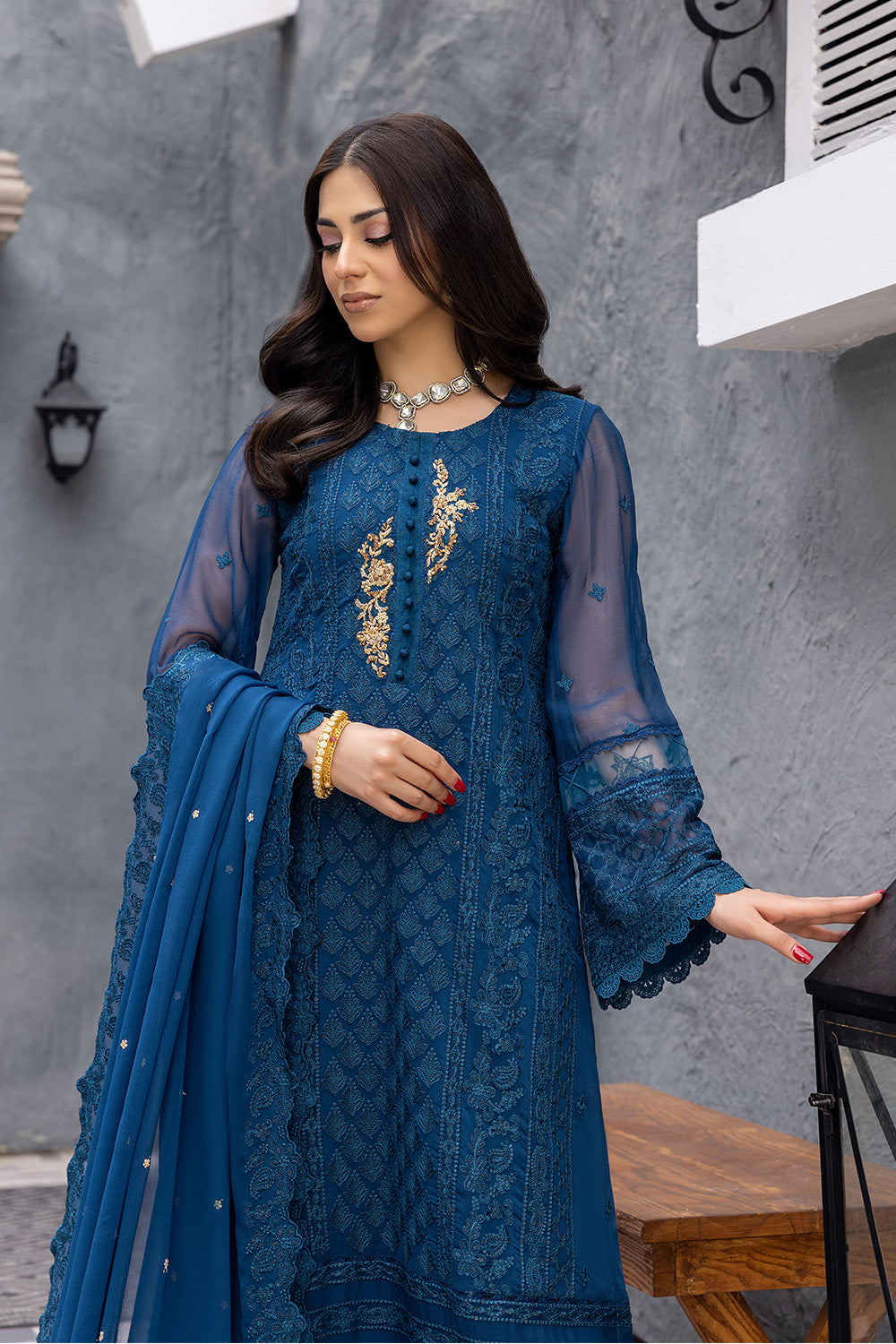 Azure Luxury Chiffon Eid Collection 100% Original