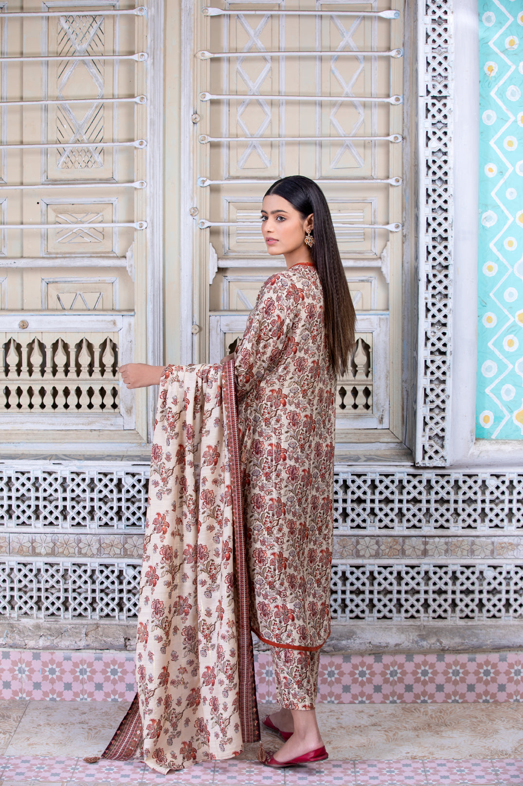 Merana Linen With Shawl Dupatta by Tawakkal 100% Original