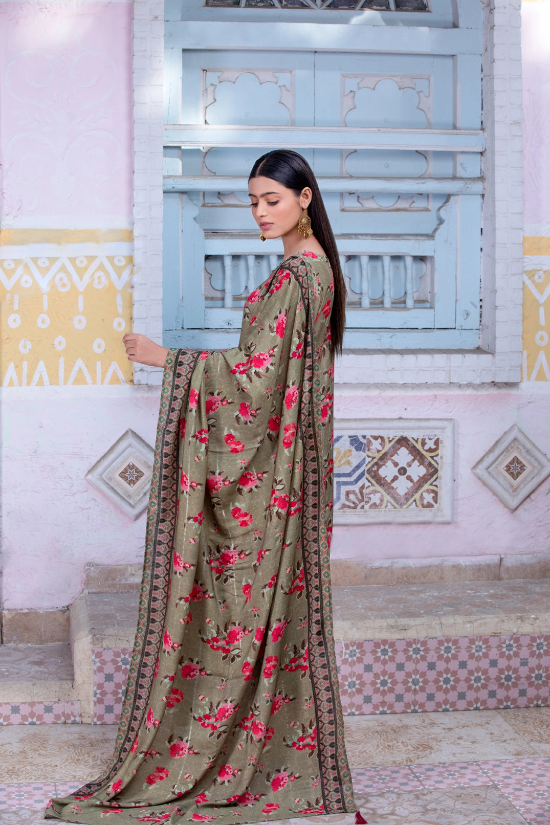 Merana Linen With Shawl Dupatta by Tawakkal 100% Original