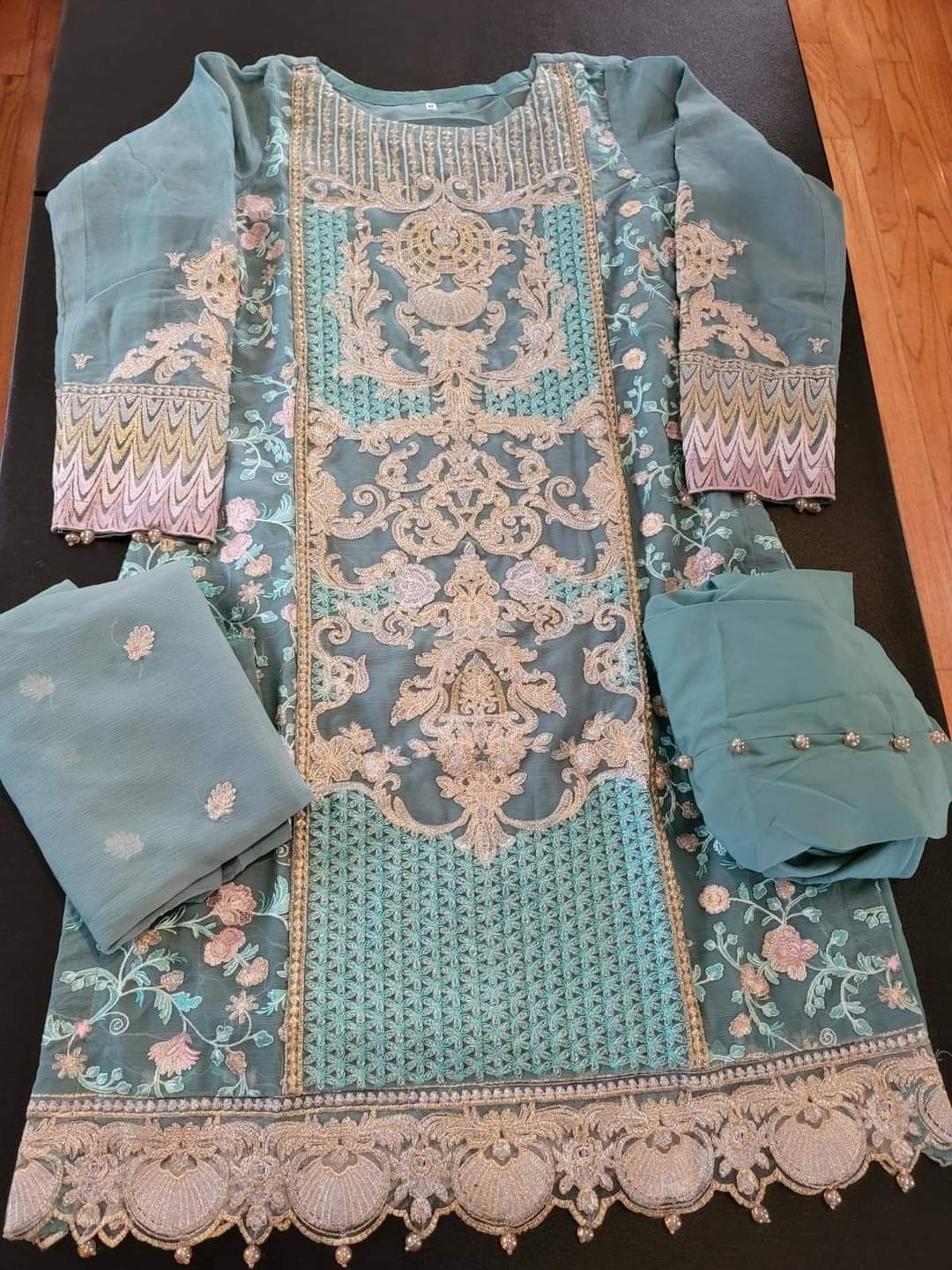 Pakistani Stitched Embroidery Party Wear Dresses Ready To Ship