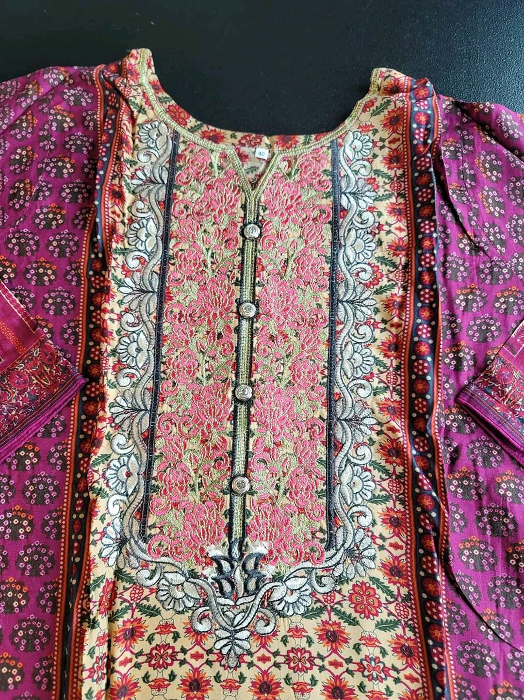 Pakistani linen Embroidered Salwar kameez Ready To Ship
