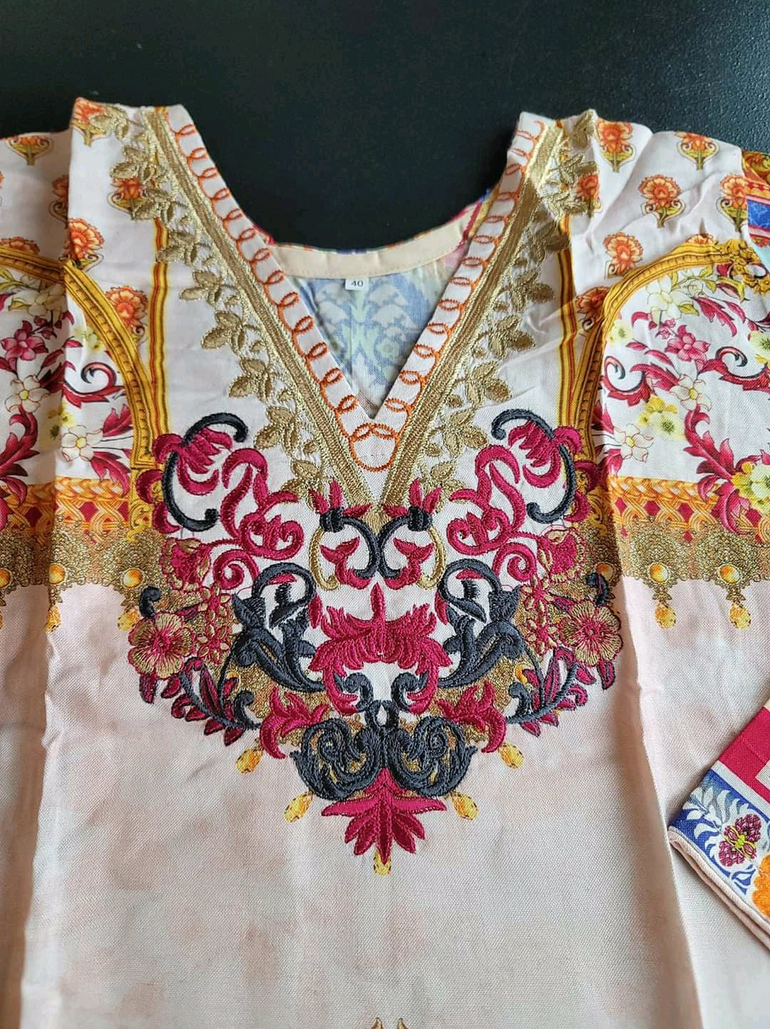 Pakistani linen Embroidered Salwar kameez Ready To Ship