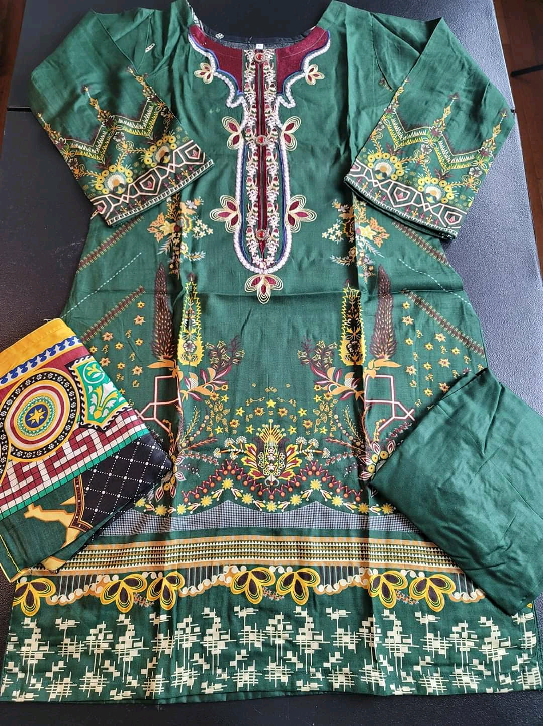 Pakistani linen Embroidered Salwar kameez Ready To Ship