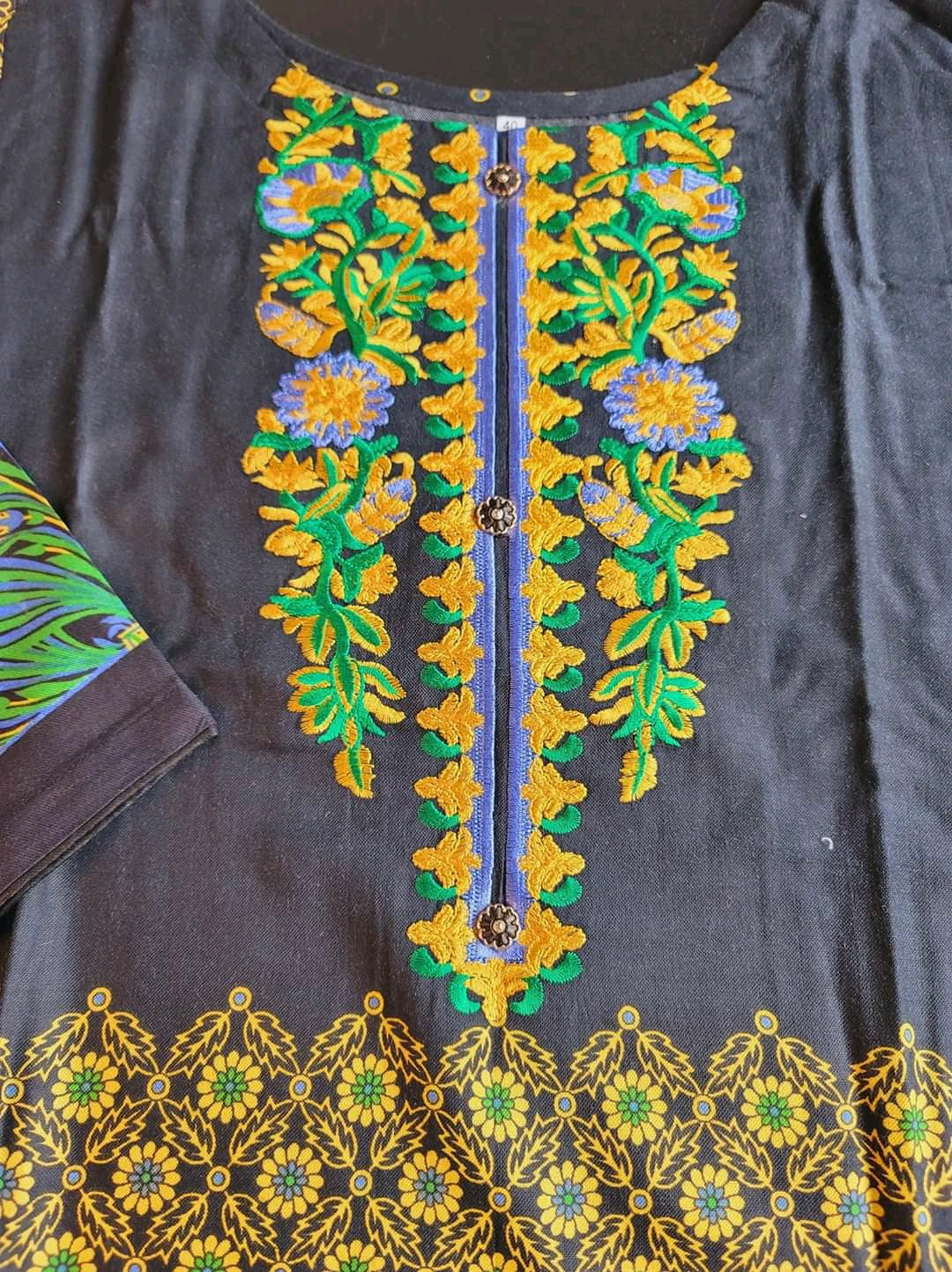 Pakistani linen Embroidered Salwar kameez Ready To Ship