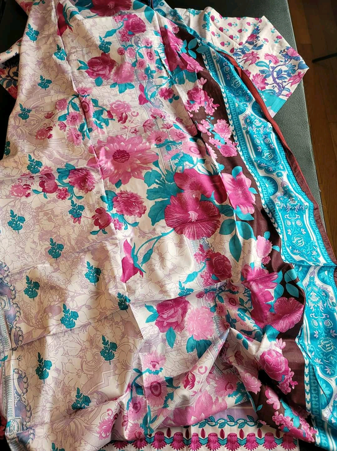 Pakistani linen Embroidered Salwar kameez Ready To Ship