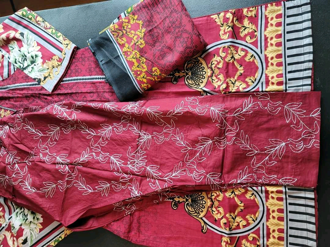 Pakistani linen Embroidered Salwar kameez Ready To Ship