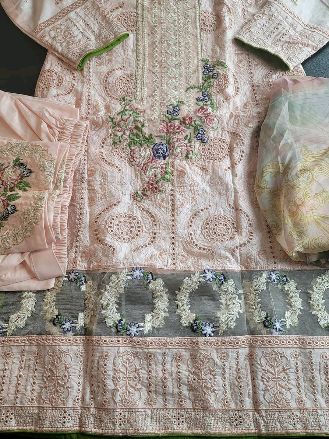 Pakistani Stitched Embroidery Lawn Suit Ready To Ship