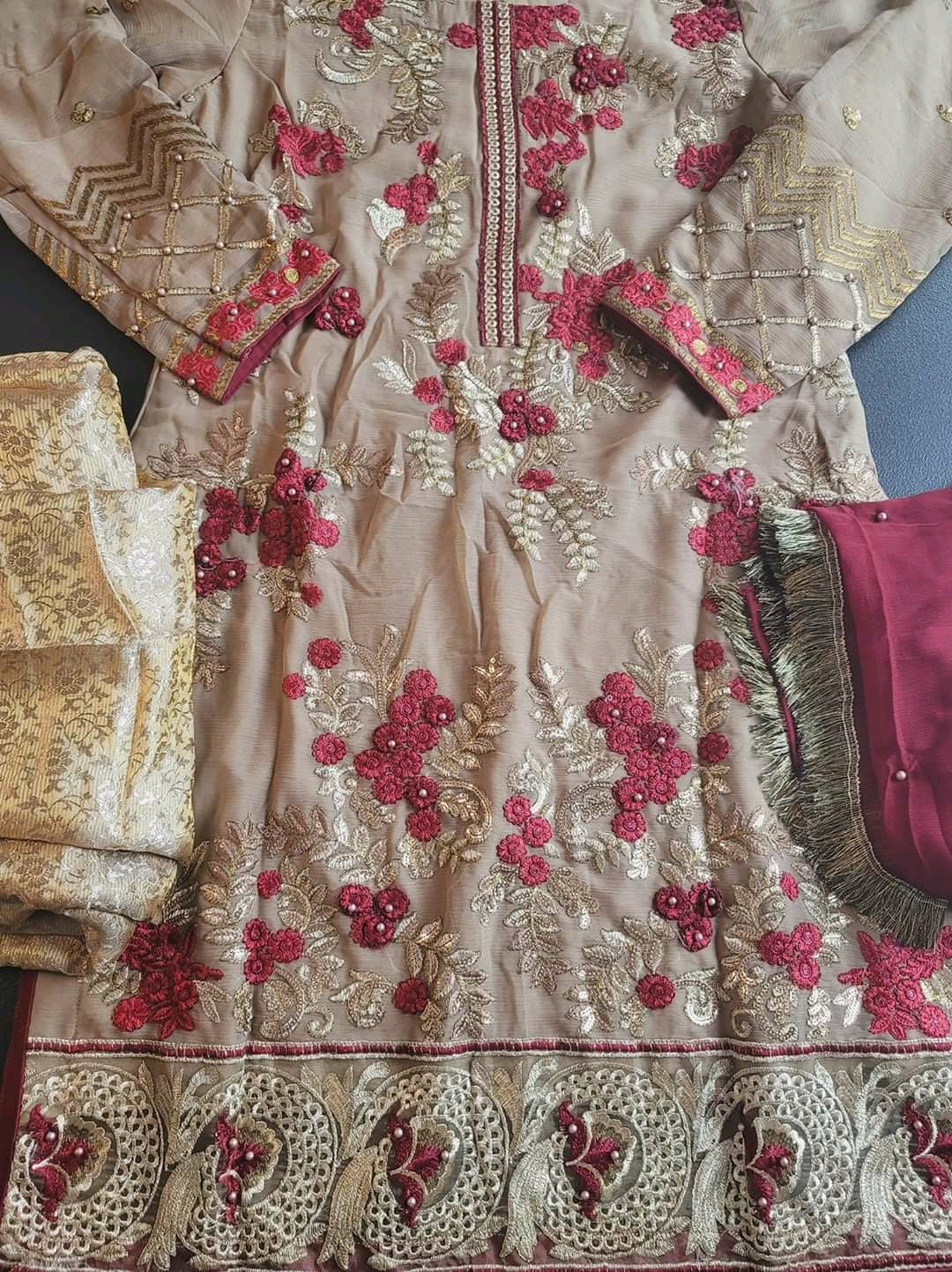 Pakistani Stitched Embroidery Party Wear Dresses Ready To Ship