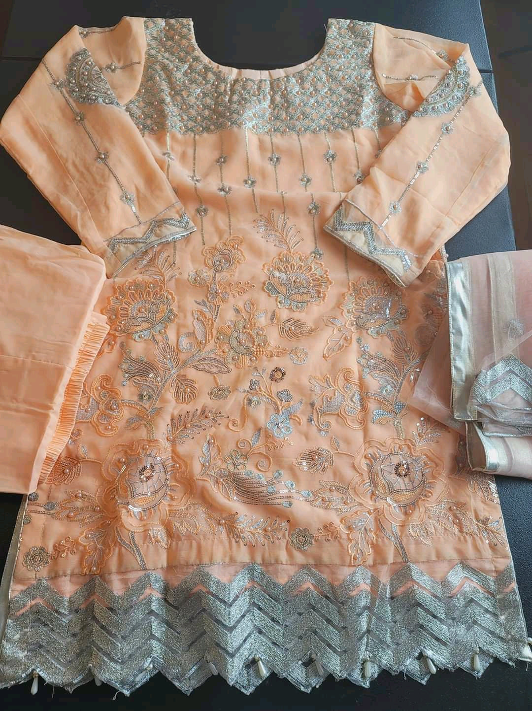 Pakistani Stitched Embroidery Party Wear Dresses Ready To Ship