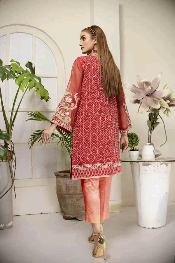 Adan's libas organza kurti 2020-100% Original Guaranteed