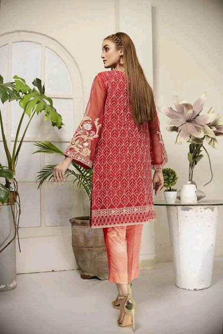 Adan's libas organza kurti 2020-100% Original Guaranteed