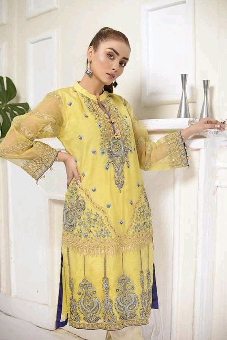 Adan's libas organza kurti 2020-100% Original Guaranteed