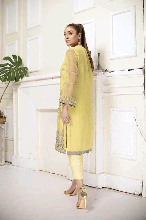Adan's libas organza kurti 2020-100% Original Guaranteed