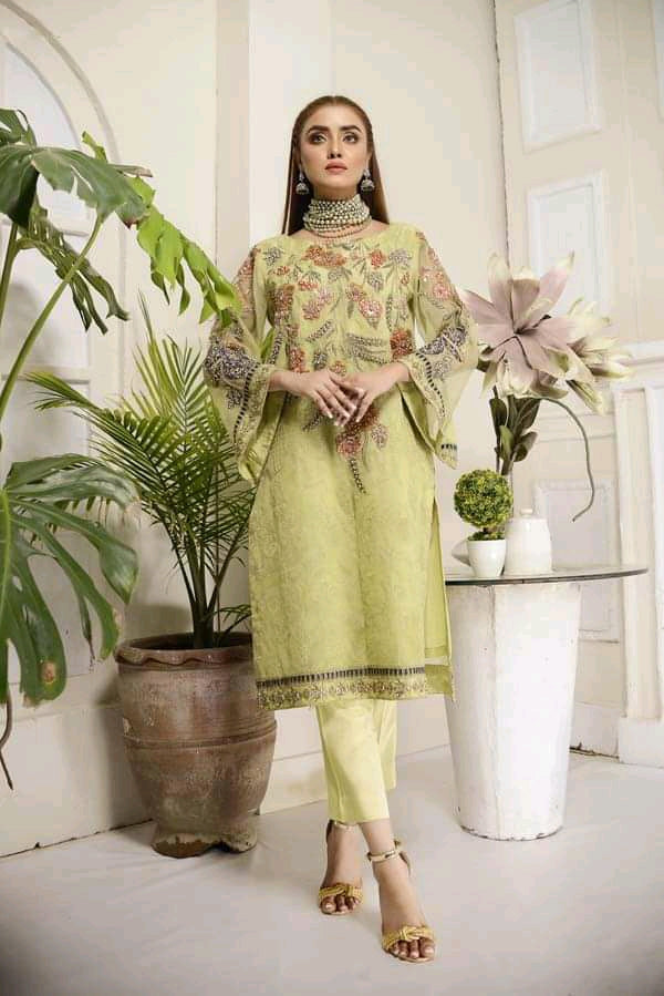 Adan's libas organza kurti 2020-100% Original Guaranteed