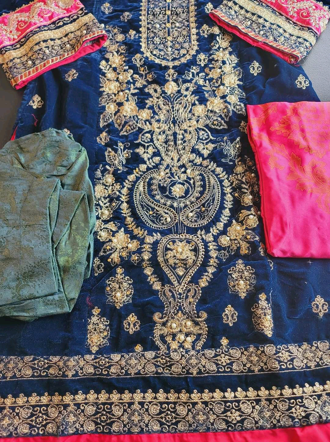 Pakistani Stitched Embroidery Party Wear Dresses Ready To Ship