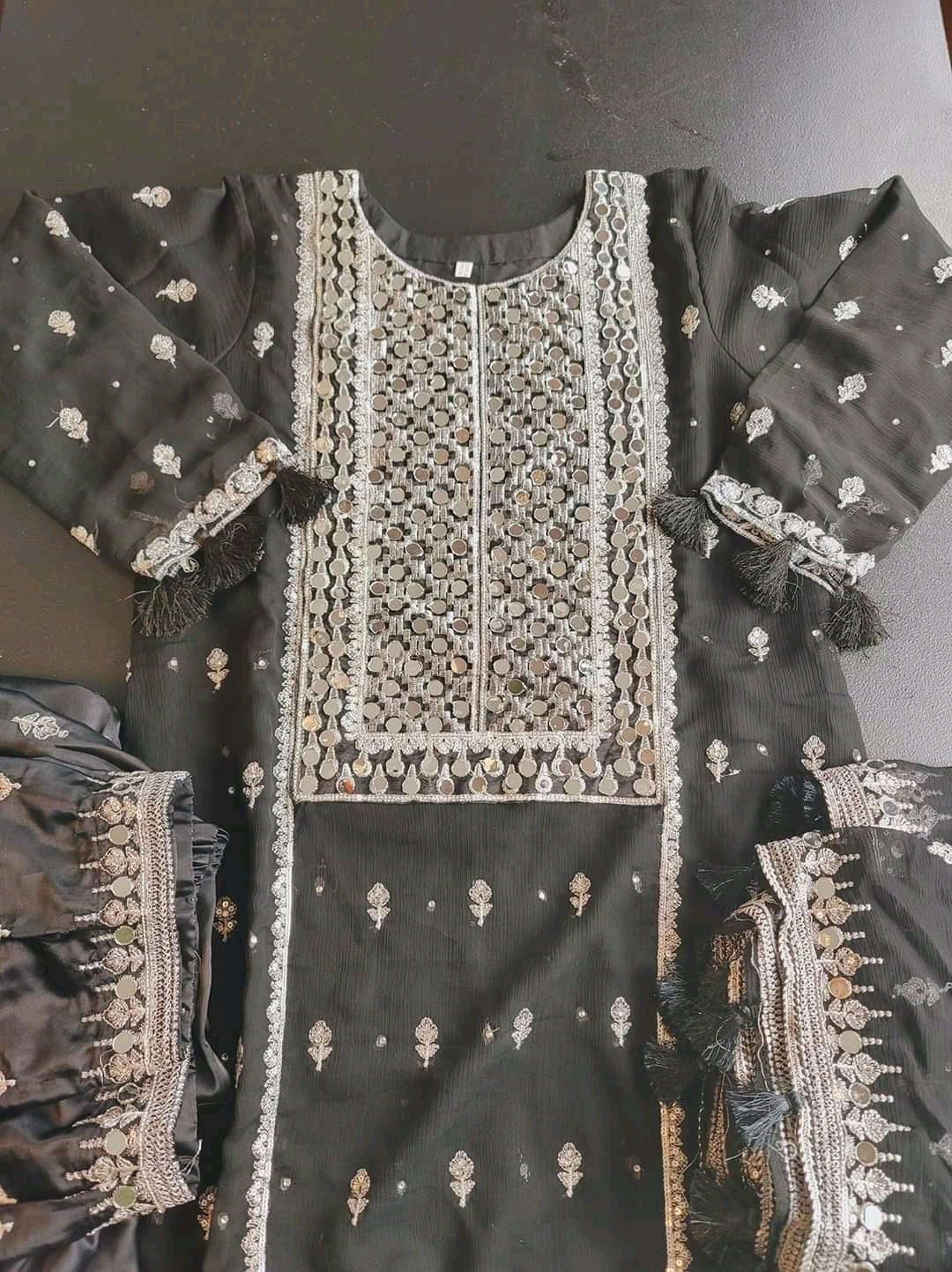 Pakistani Stitched Embroidery Party Wear Dresses Ready To Ship