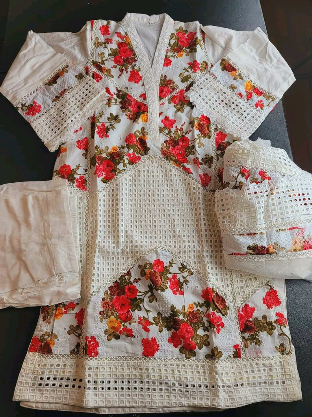 Pakistani Stitched Embroidery Lawn Suit Ready To Ship