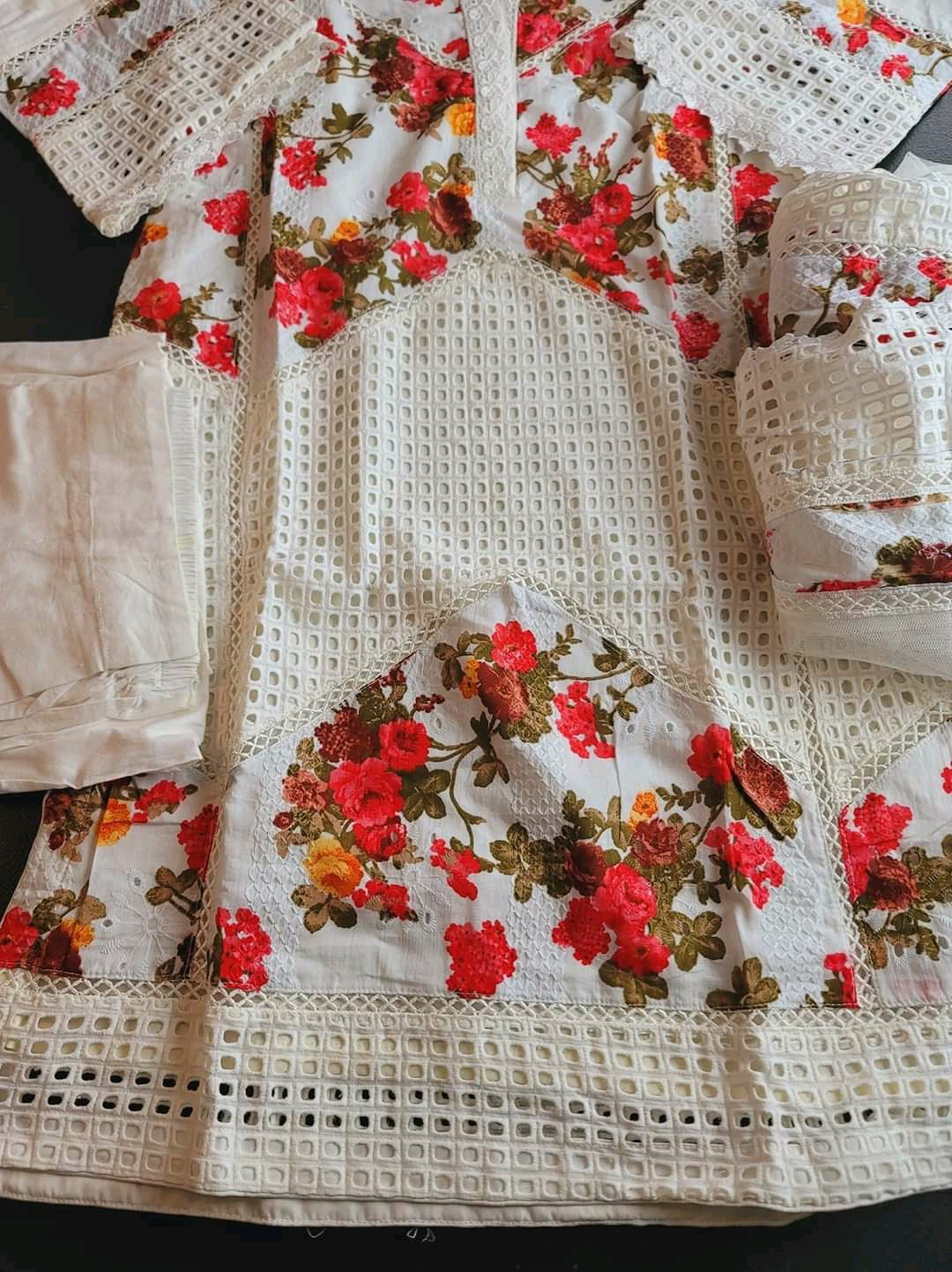 Pakistani Stitched Embroidery Lawn Suit Ready To Ship