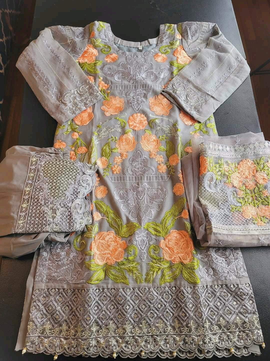 Pakistani Stitched Embroidery Party Wear Dresses Ready To Ship