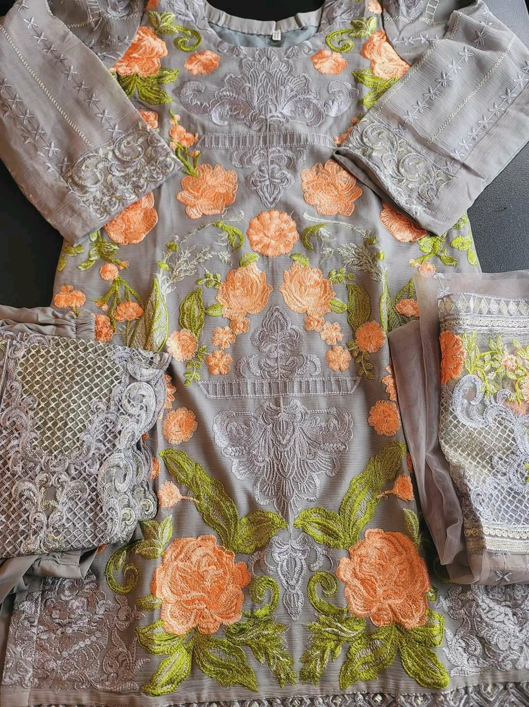 Pakistani Stitched Embroidery Party Wear Dresses Ready To Ship