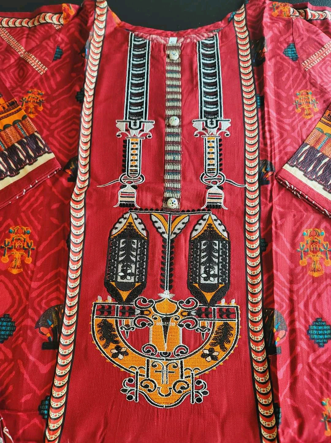 Pakistani linen Embroidered Salwar kameez Ready To Ship