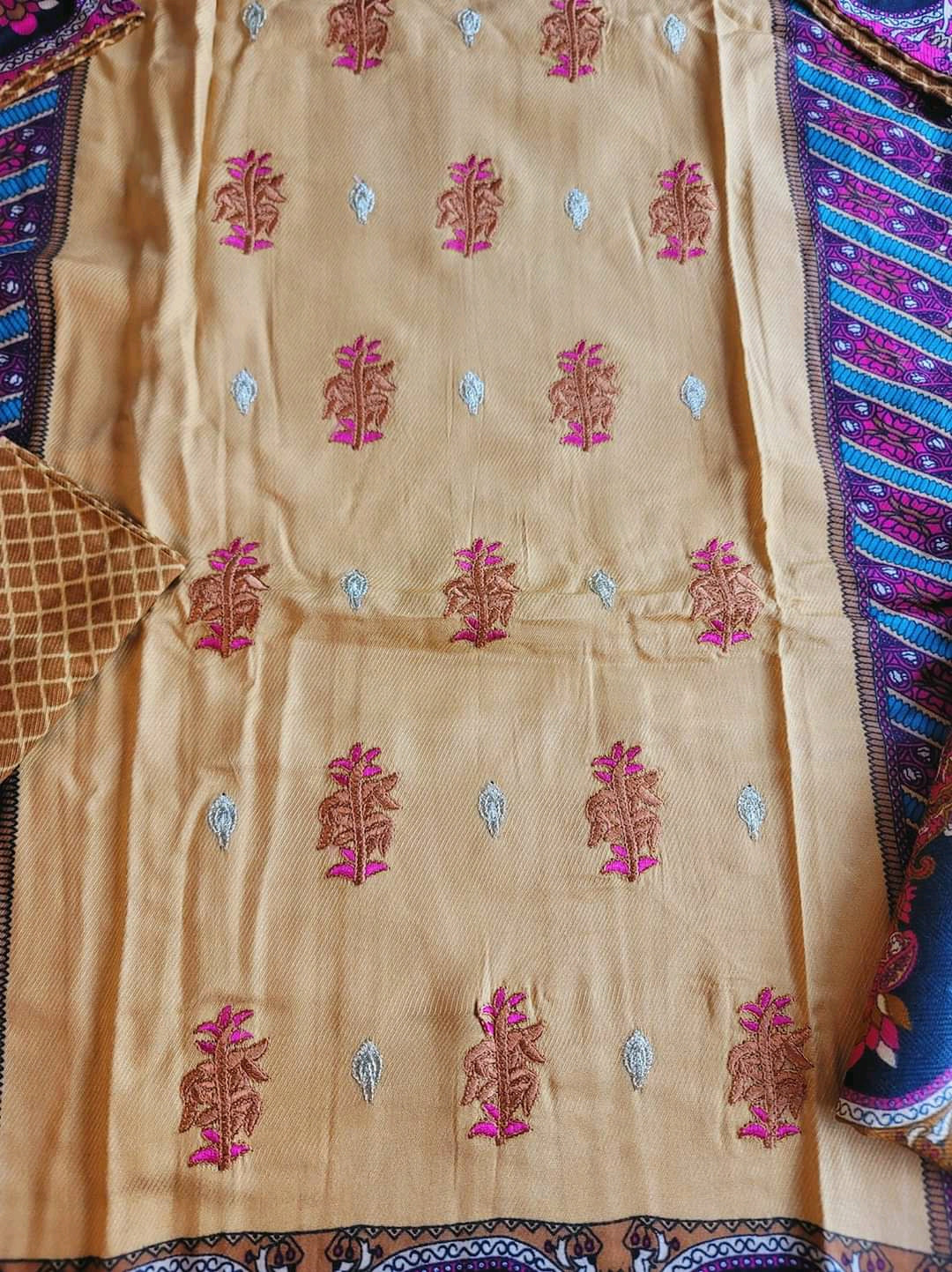 Pakistani linen Embroidered Salwar kameez Ready To Ship